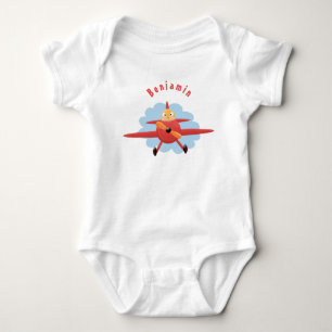 Body Illustration d'un avion rouge volant mignon