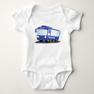 Body Illustration d'un bus moderne bleu mignon