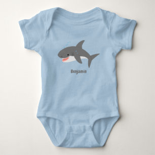 Body Illustration joyeuse du grand requin blanc