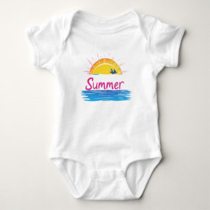 Body Illustration Sunset Summer Beach