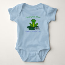 Infant's Frog on a Lily Pad Blue Bodysuit
