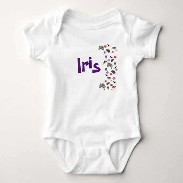 Body Iris, Filles Nom Avec La Faune Australienne, (Devant)