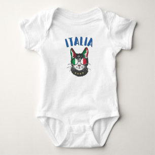 Body Italie Soccer Chat Mascotte drapeau italien