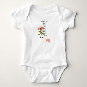 Body Ivy Name Reveal Floral Letter H Girl Whimsical