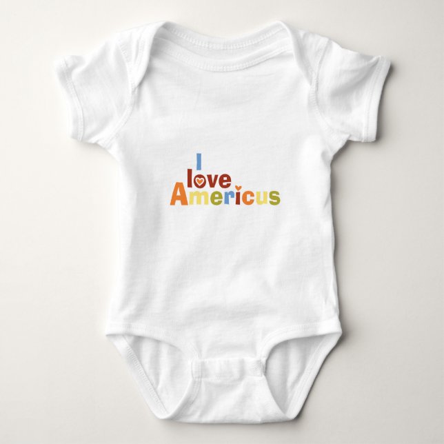Body J'aime Americus multicolore (Devant)