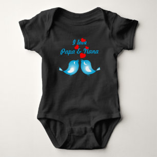 Body "J'aime des oiseaux bleus de papa et de Nana" et