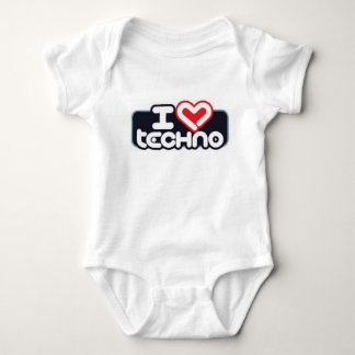 Body J'aime la TECHNO - T-shirt de bébé