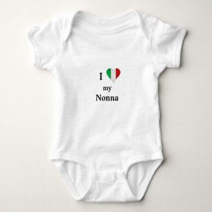 Body J'aime ma grand-mère Italienne Coeur Baby