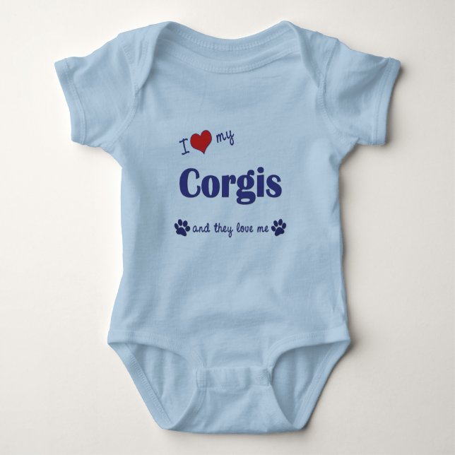 Body J'aime mes Corgis (les chiens multiples) (Devant)