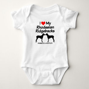 Body J'Aime Mes Deux Chiens Rhodésiens Ridgeback