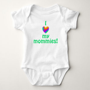 Body J'Aime Mes Mommies Coeur Arc-en-ciel