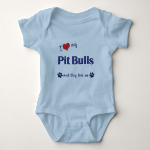 Body J'aime mes pitbulls (les chiens multiples)