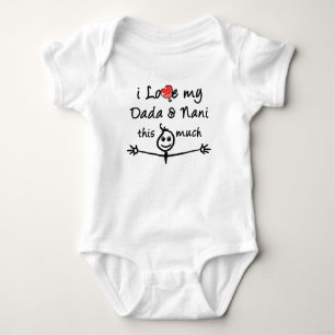 Body J'aime mon Dada & Nani (grand-mère et grand-père