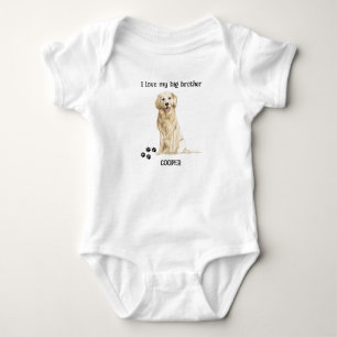 Body J'Aime Mon Grand Frère Golden Retriever Chien Baby