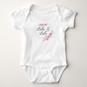 Body J'aime mon Lola et guirlande de rose de Lolo