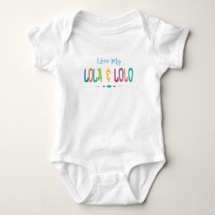 Body J'aime mon Lola et polices multicolores de Lolo