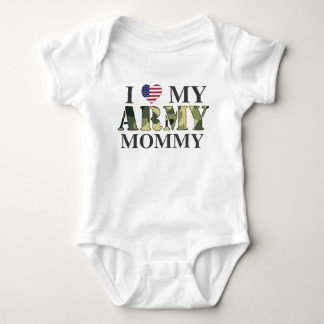 Body J'aime mon T-shirt de nourrisson de maman d'armée