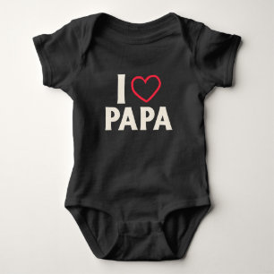 Body J'aime Papa, signification blanc rouge mignon