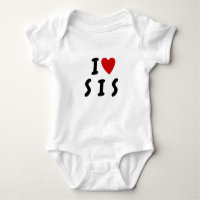 J'aime S I S | Texte personnalisé SŒUR SIS
