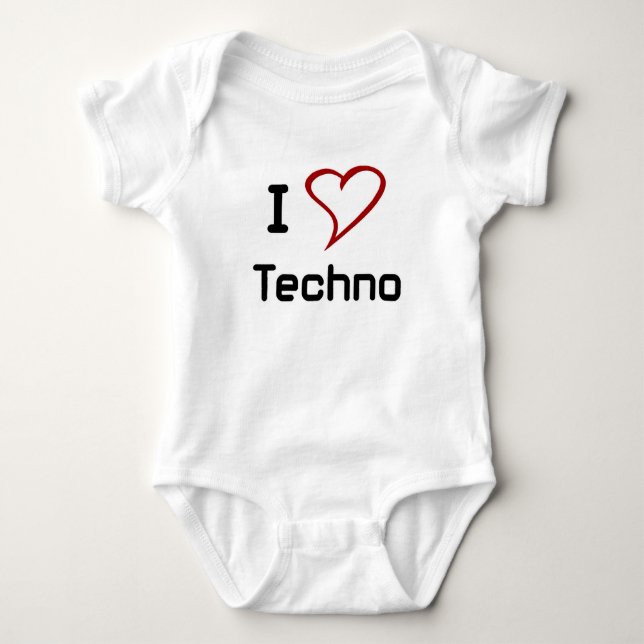 Body J'aime Techno (Devant)