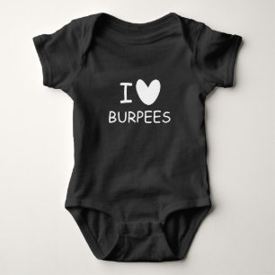 Body Je aime les burpees drôle bébé noir bodysuit creep