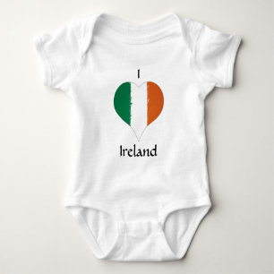 Body Je coeur Irlande Drapeau Tricolore Irlandais