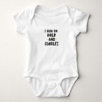 Je cours sur le lait et les boudins Baby Bodysuit