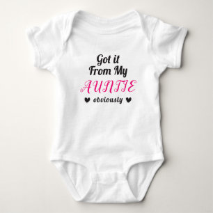 Body Je L'Ai De Ma Tante Évidemment Coeurs Rose Noir