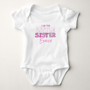 Body Je suis la Petite Sœur Mignonne Minimaliste Rose