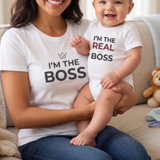 Body Je suis le vrai patron bébé drôle correspondant ma