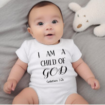Je suis un enfant de Dieu Bébé Bodysuit