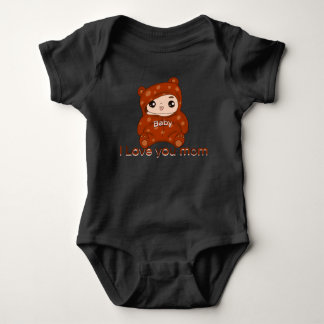 Body Je t'aime Maman coeur personnalisé texte MOM Baby 