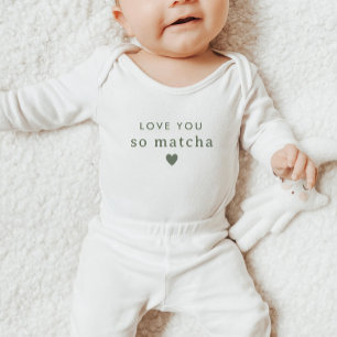 Body Je t'aime tellement matcha Baby Shower vert sauge