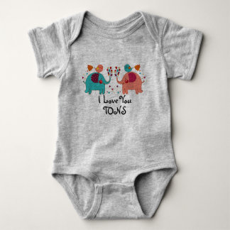 Body JE T'AIME vêtements de bébé de TONNES - AMOUR