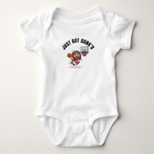 Je viens de Dunked Funny Baptism Baby Bodysuit Cad