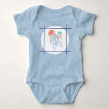 Jellyfish One Piece Baby Bodysuit