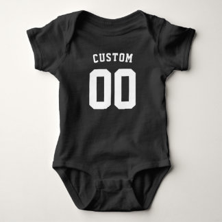 Body Jersey De Football Blanc Noir Personnalisé Nom Et