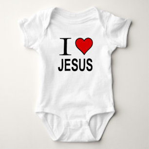 Body Jésus cadeaux J'aime le logo de Jésus sur bébé ram