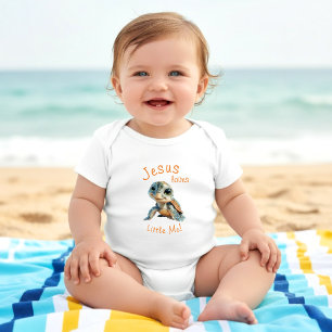 Body Jesus Loves Little Me Tortue mignonne en une pièce