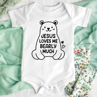 Body Jésus M'Aime Gros Bébé Enfant Nouveau-Né Chemise
