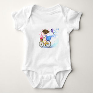 Body Jeune Fille Sur Un Vélo Bébé Bodysuit