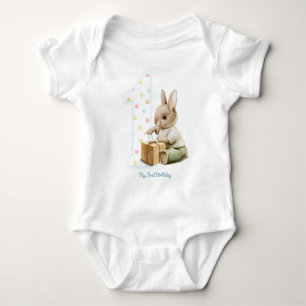 Body Joli Bunny Mon premier T-shirt d'anniversaire