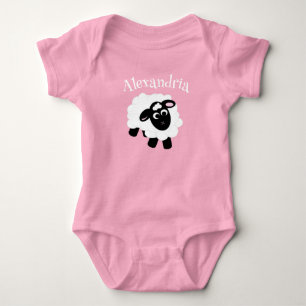 Body Joli caricature mouton rose