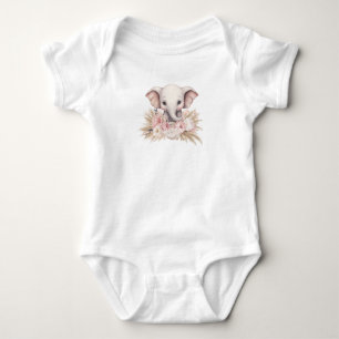 Body Joli éléphant rose Boho Baby shower fille