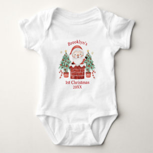 Body Joli Père Noël Cheminée Arbre 1er Noël