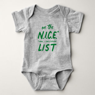 Body Jolie liste joli joli Noël vert