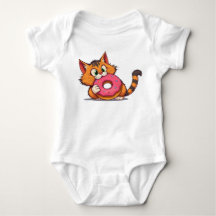 Jouer Chat Tabby Orange avec Bodysuit Bébé Donut