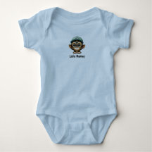 Jouer Singe Bébé avec Casquette Vert Drôle Cartoon