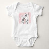 Jouet blanc Poodle Bodysuit bébé et une pièce