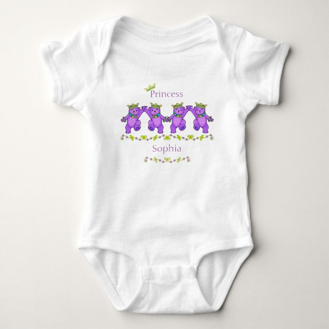 Body Joueur Danser Princesse Ours Nom personnalisé (Devant)